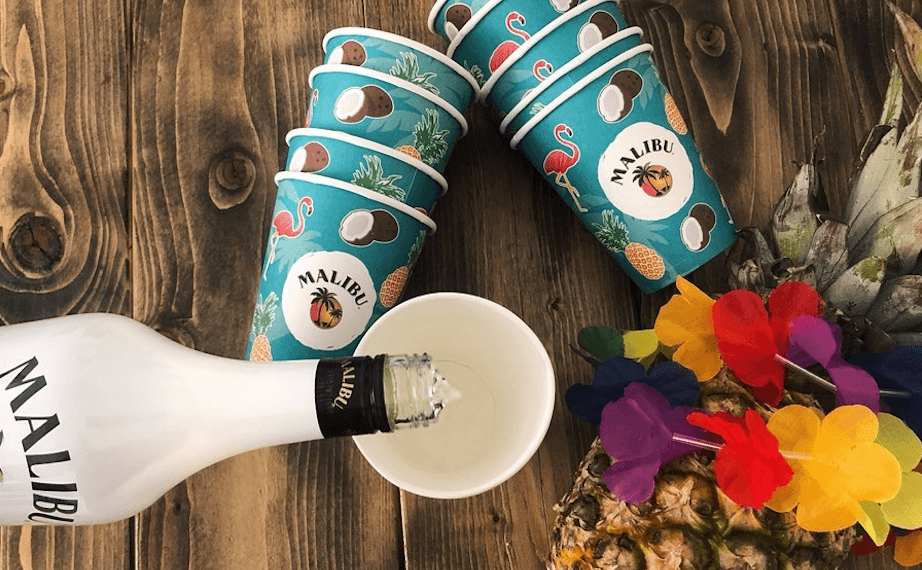 malibupapercupslimepack | Limepack Pahvimukit ja alkoholi | Limepack malibu paper cups limepack
